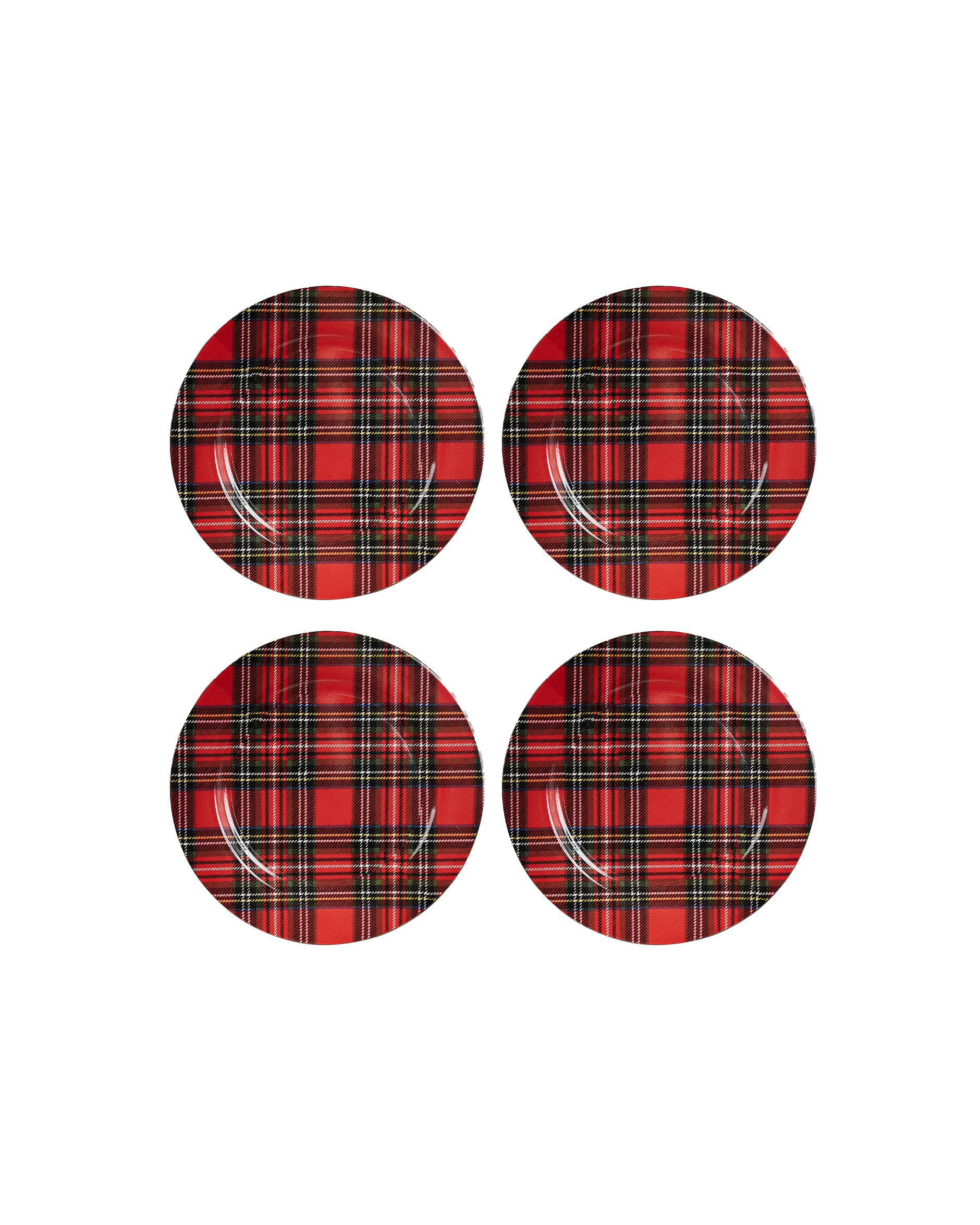 Tartan tallerkenunderlag 4-pakning
