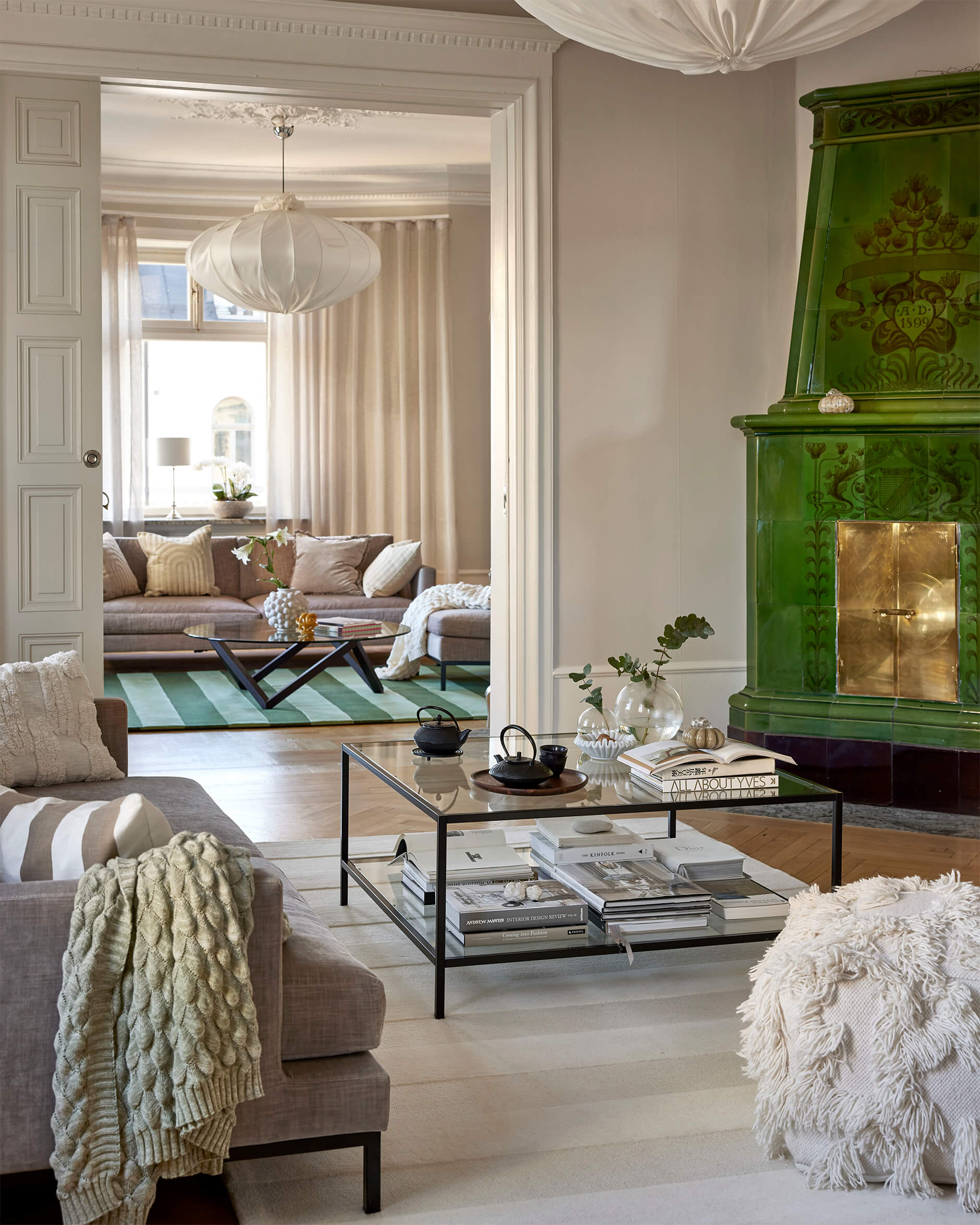 Stripe boucle matta ivory