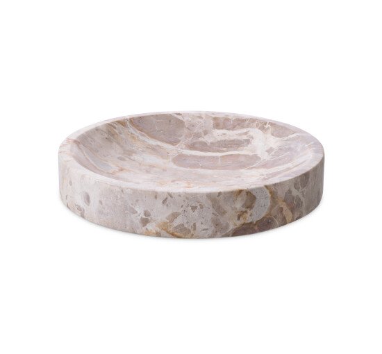 Brown marble - Moca skål white marble