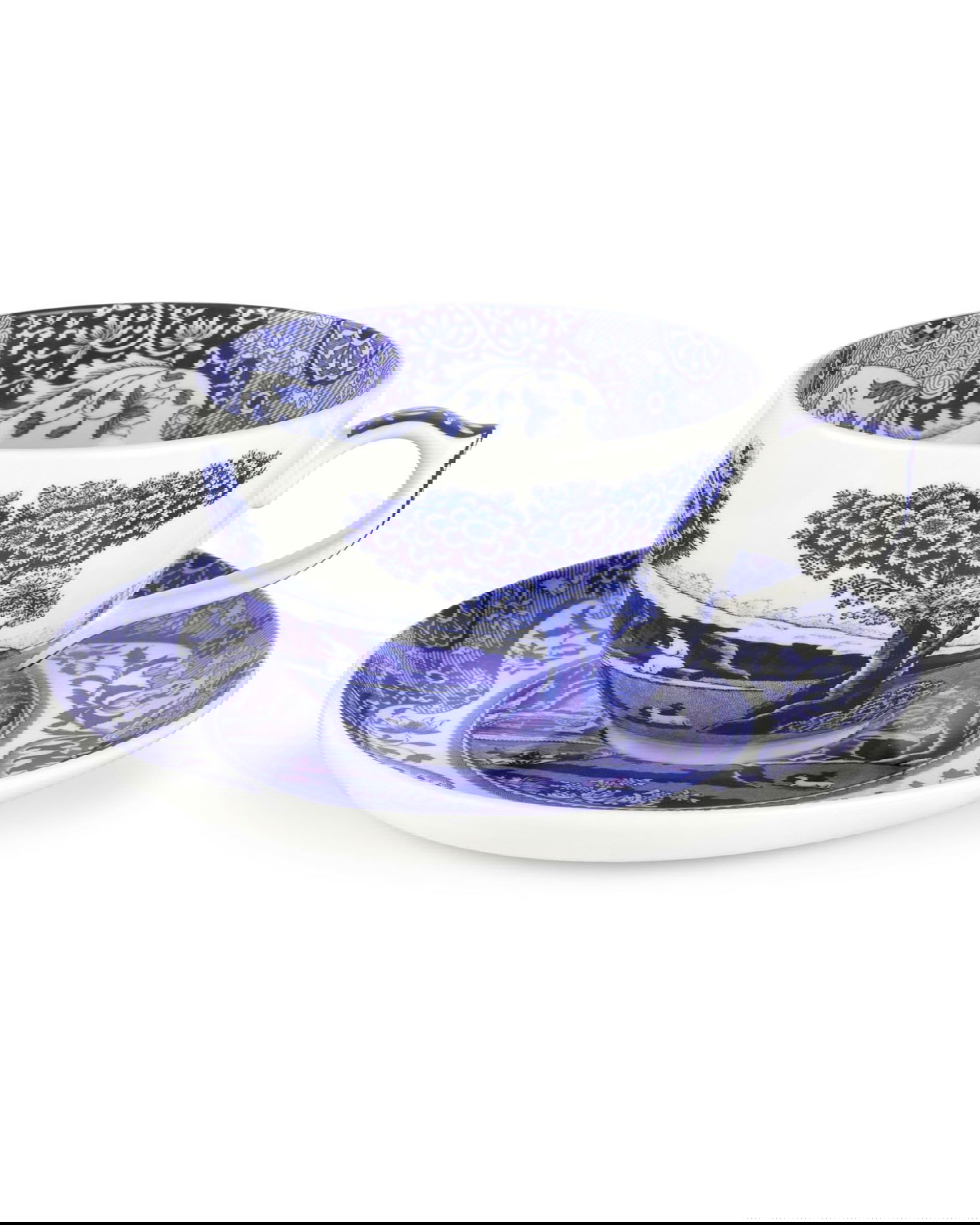 Blue Italian jumbokopp blå/vit