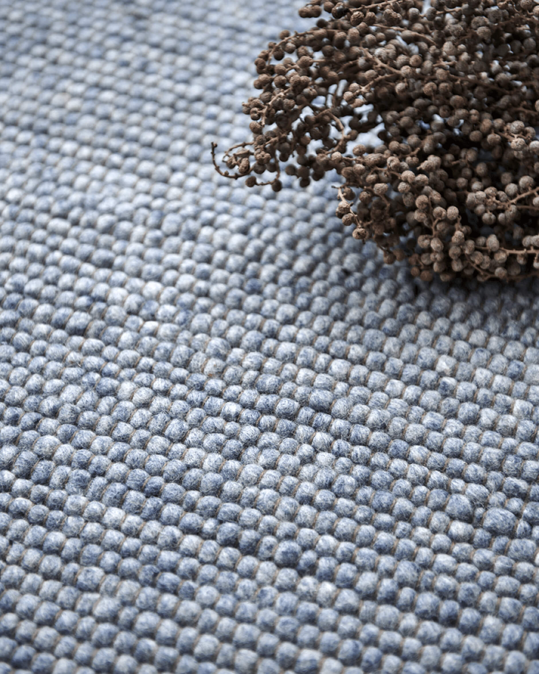 Merino gångmatta blå