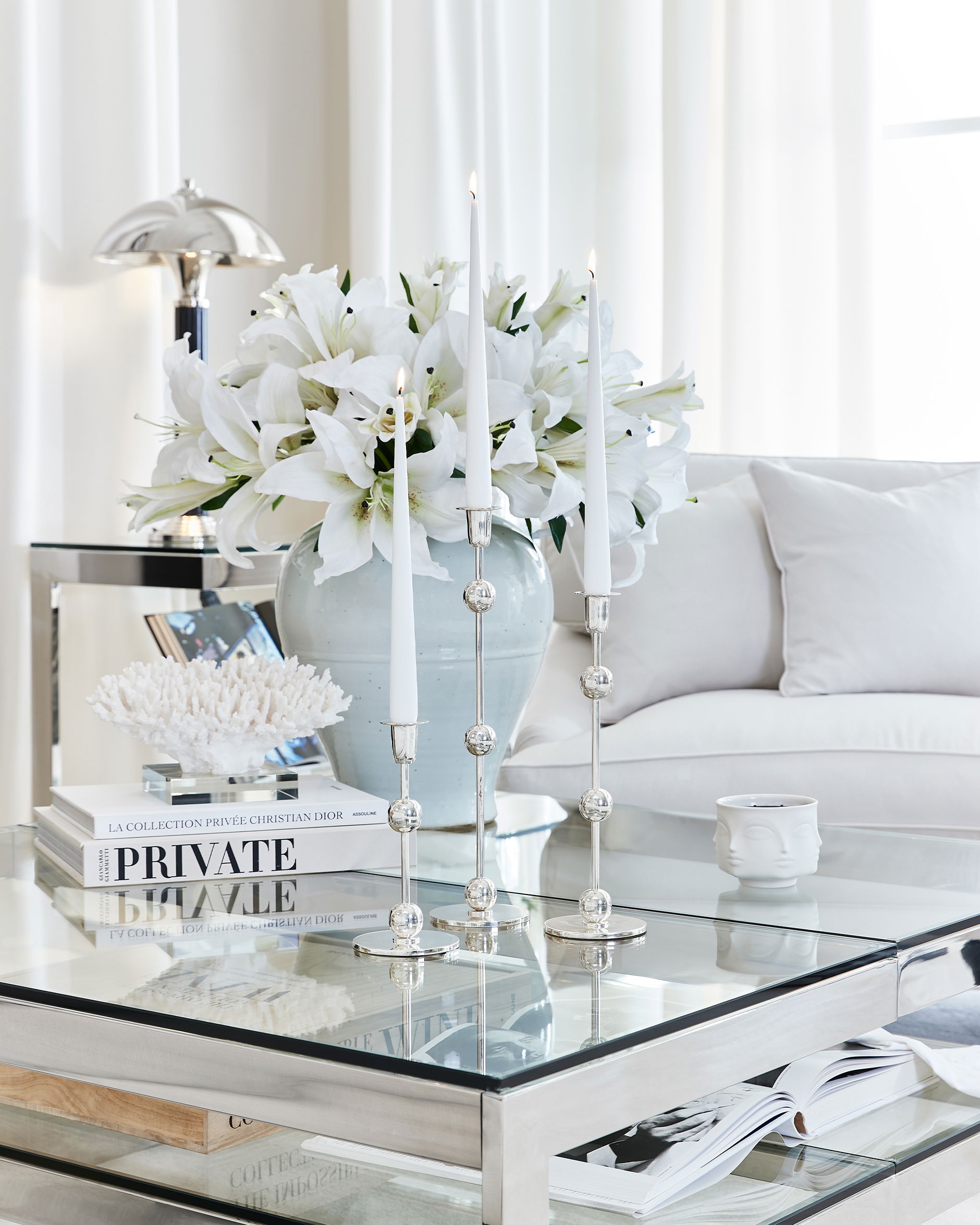 Juliette ljusstake silver M