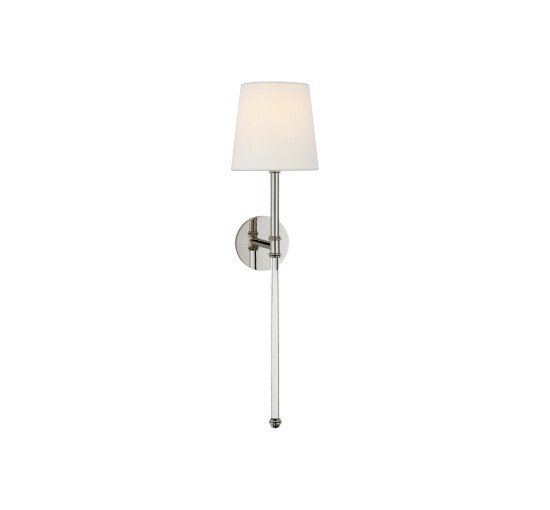 Polished Nickel - Camille Tail Sconce Polished Nickel Large