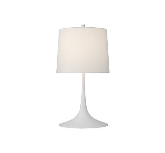 White - Oscar Sculpted Table Lamp White Medium