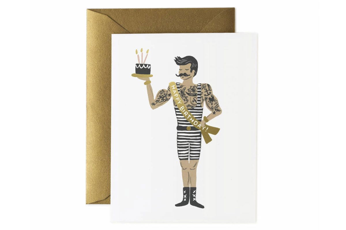Strongman Birthday Card