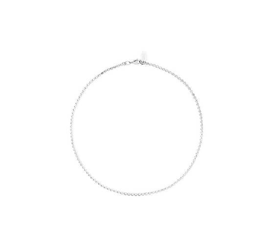 Rhodium - Diamond Chain Necklace