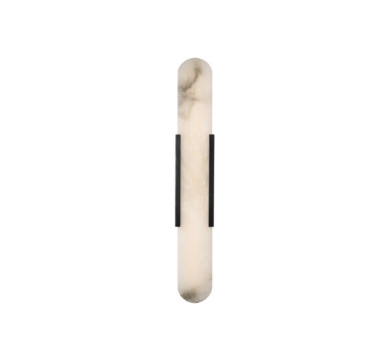 Bronze - Melange 28" Elongated Sconce Polished Nickel