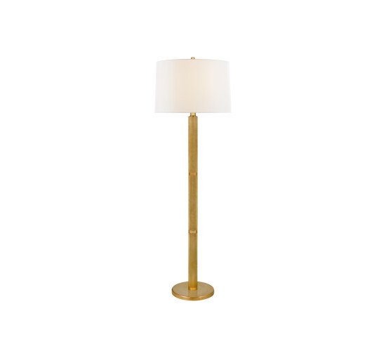 null - Barrett Knurled Floor Lamp Natural Brass