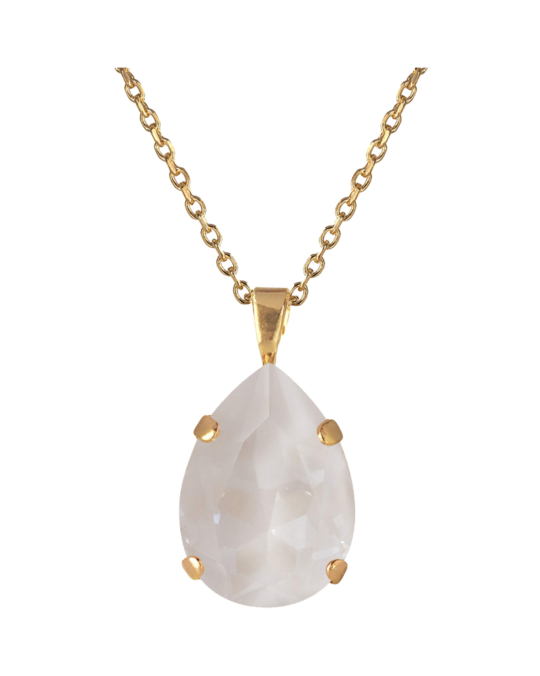 Mini Drop Necklace Electric White