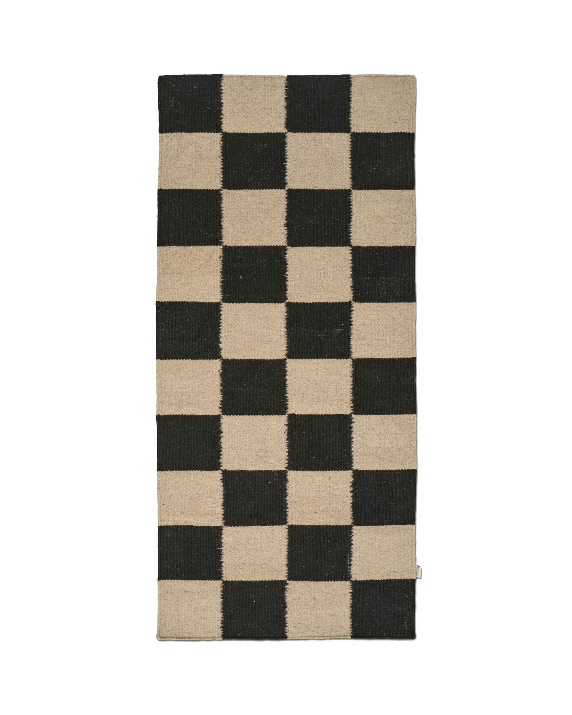 Square gångmatta svart/natur