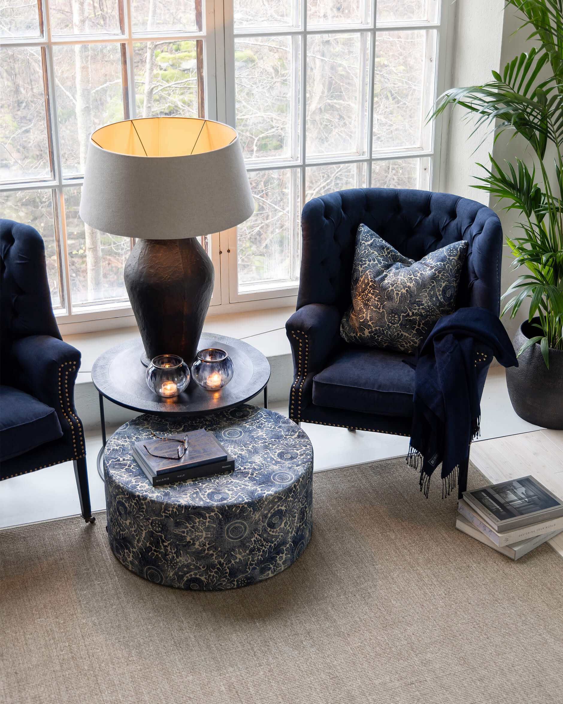 Churchtown Sessel Simply deep blue