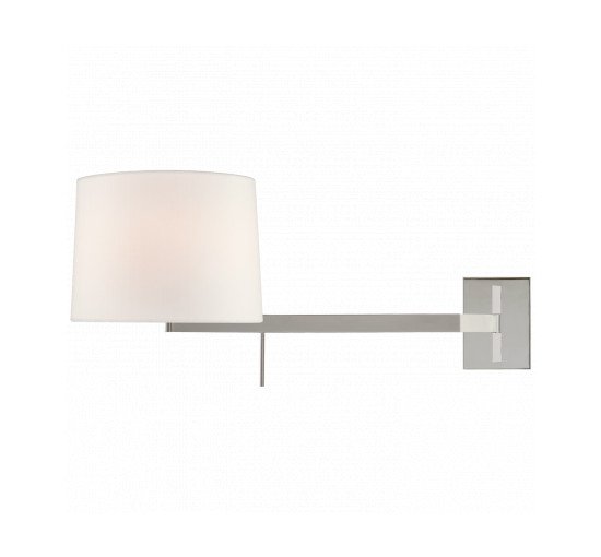 null - Sweep Medium Right Articulating Sconce Polished Nickel