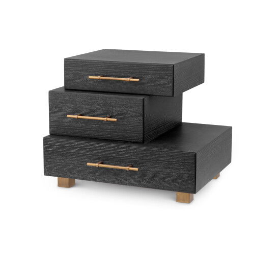 Evendale Nightstand Charcoal Oak