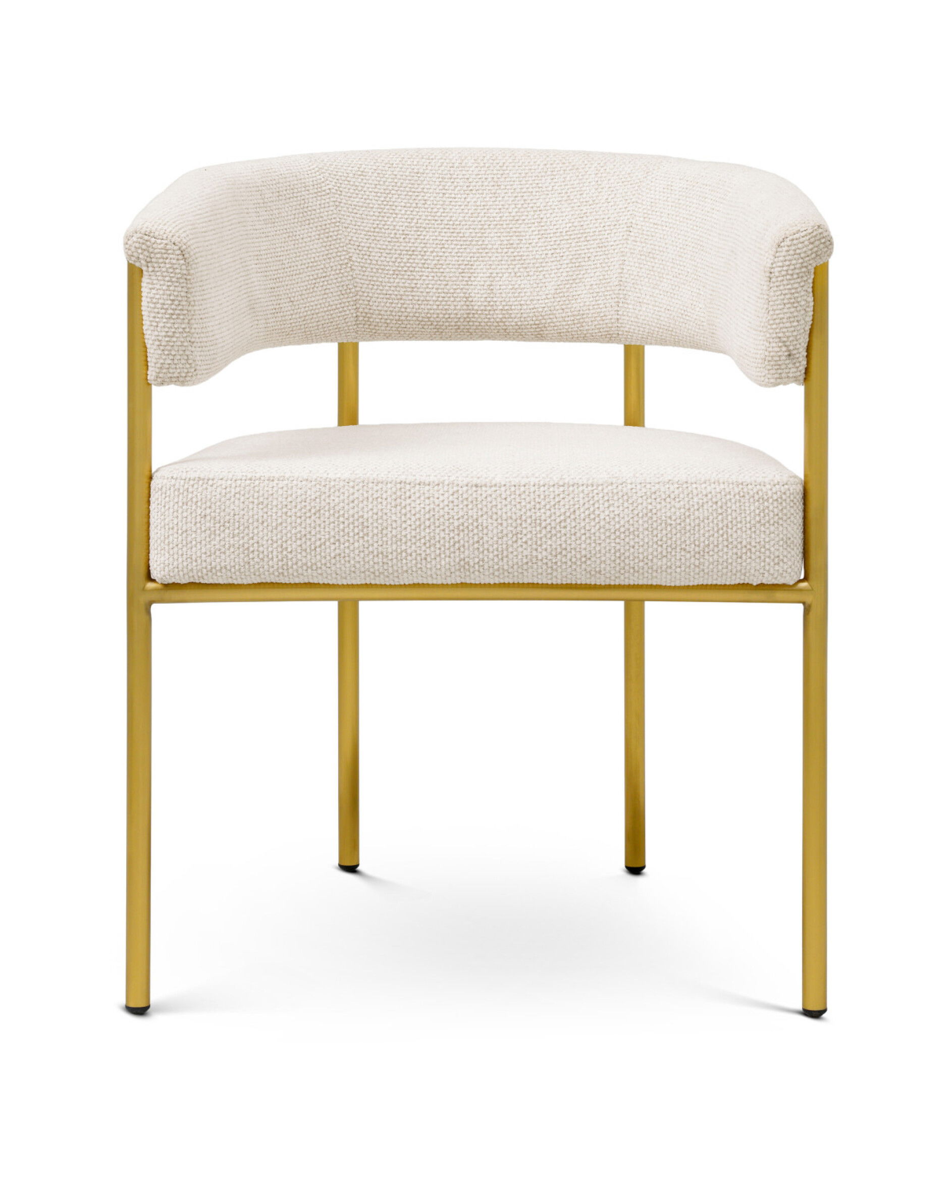 Gainsley eetkamerstoel off-white/messing