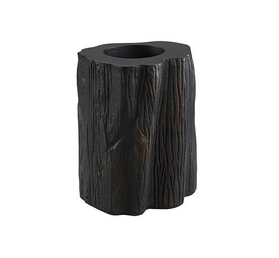 L - Flame Tealight Holder Antique Black S