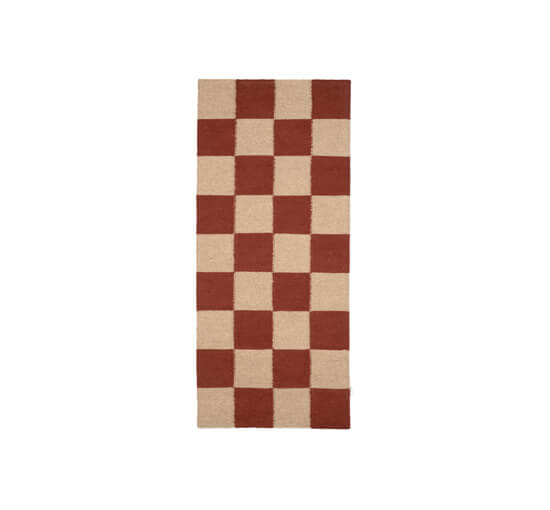 null - Square Rug Terracotta/Natural
