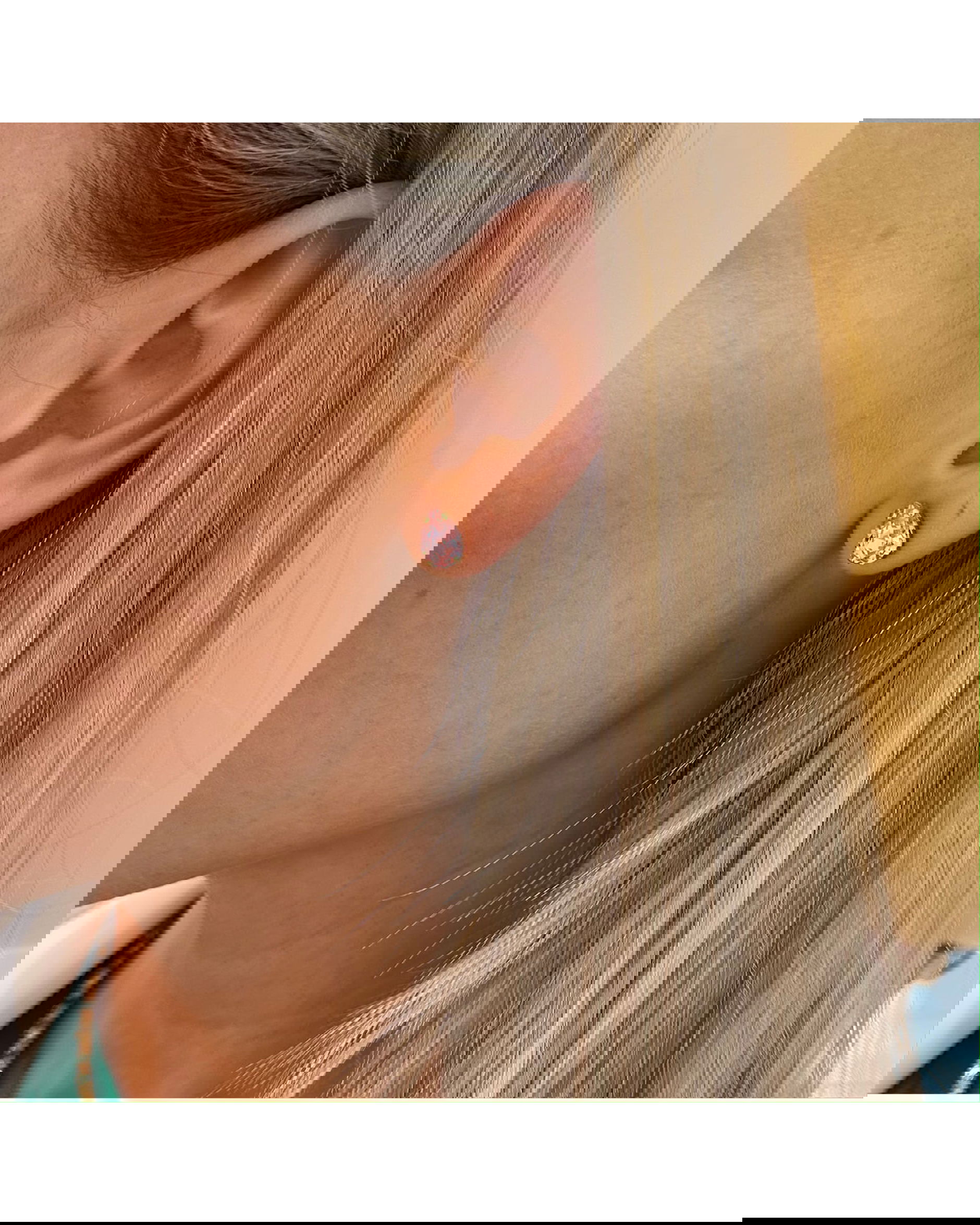 Petite Drop Stud örhängen light rose