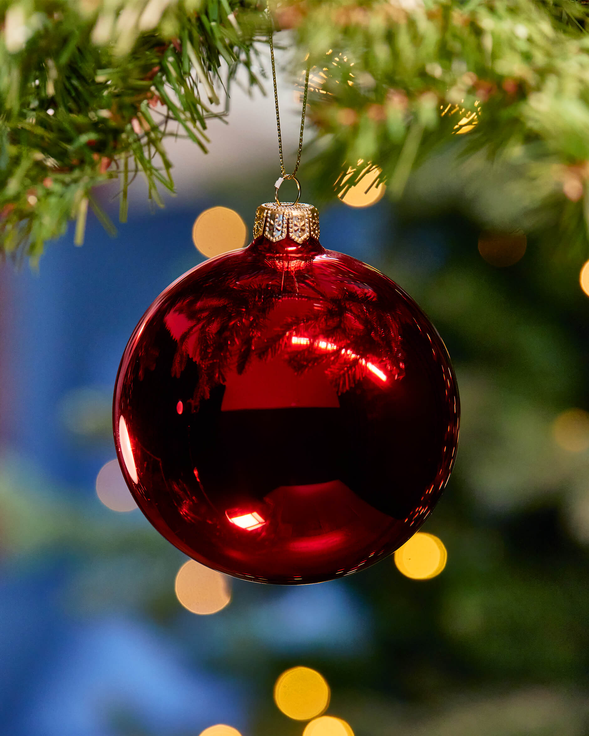 Esther julekule rød blank