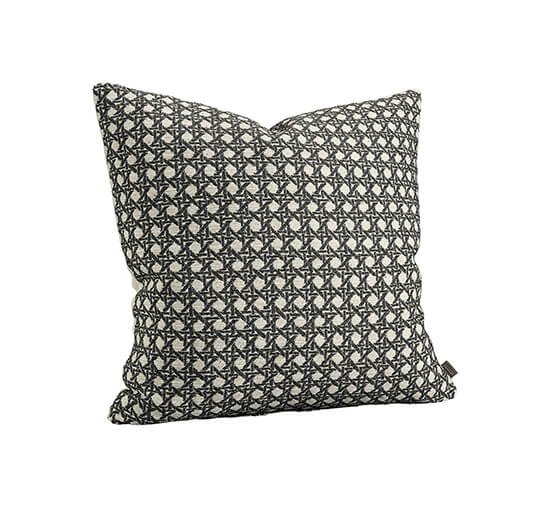 Grey - Nomad Cane Cushion Cover Linen