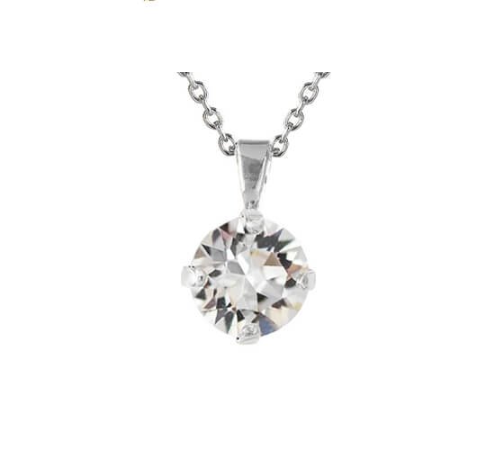 Crystal - Classic Petite Necklace Pearl Rhodium