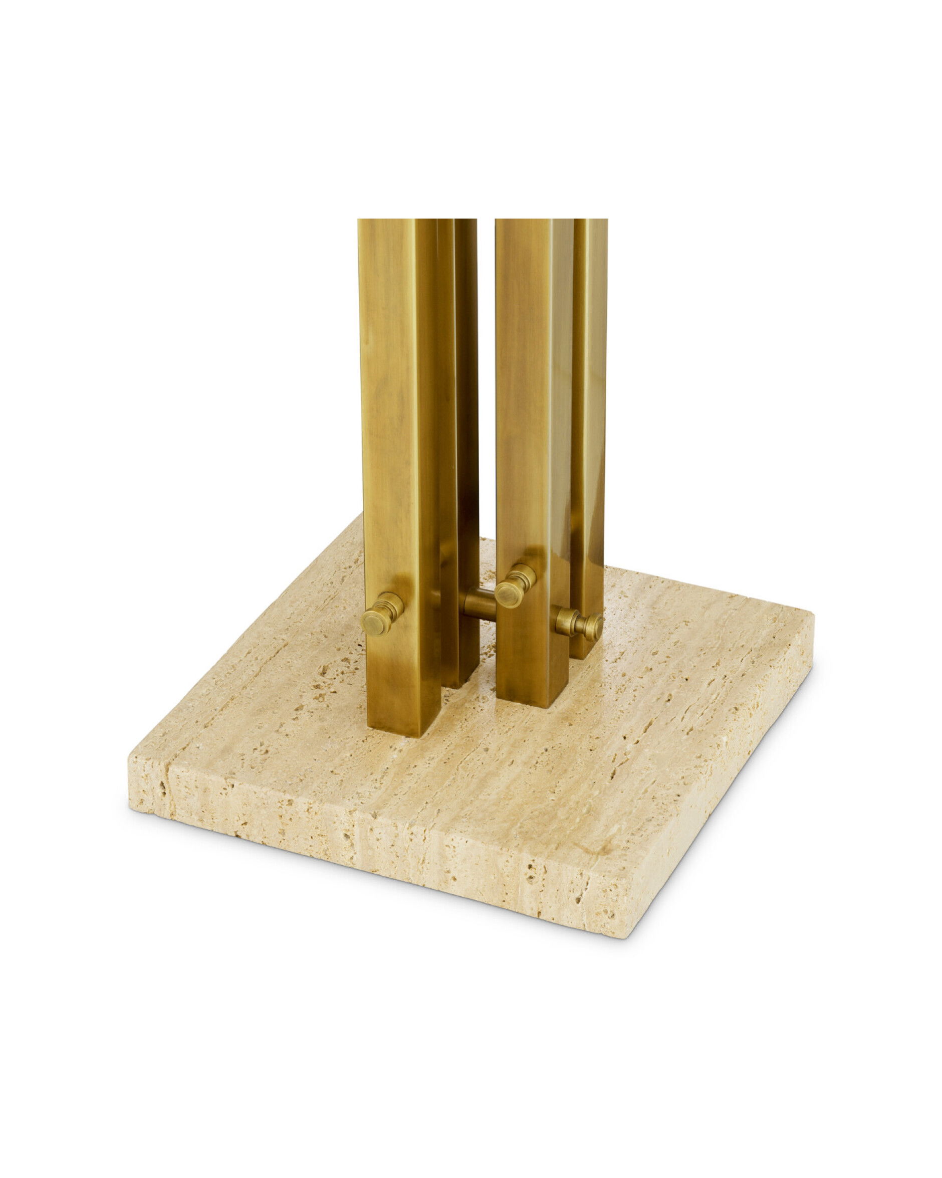 Destino Stehleuchte antikes Messing / Travertin