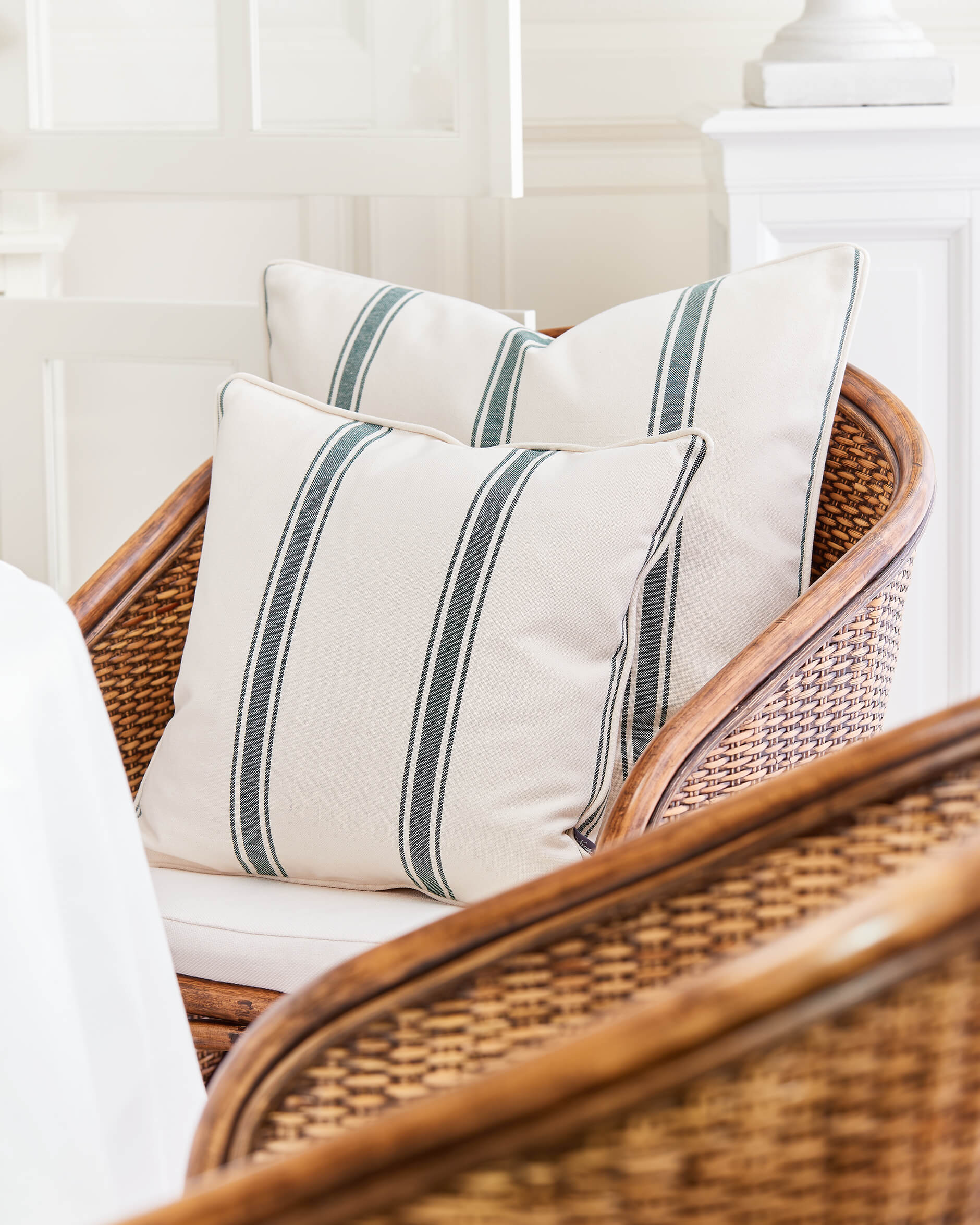 Shannon kuddfodral grön/vit