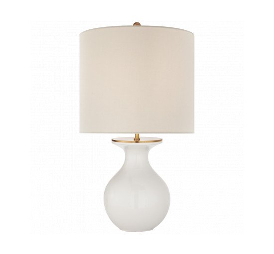 White - Albie Small Desk Lamp Blush