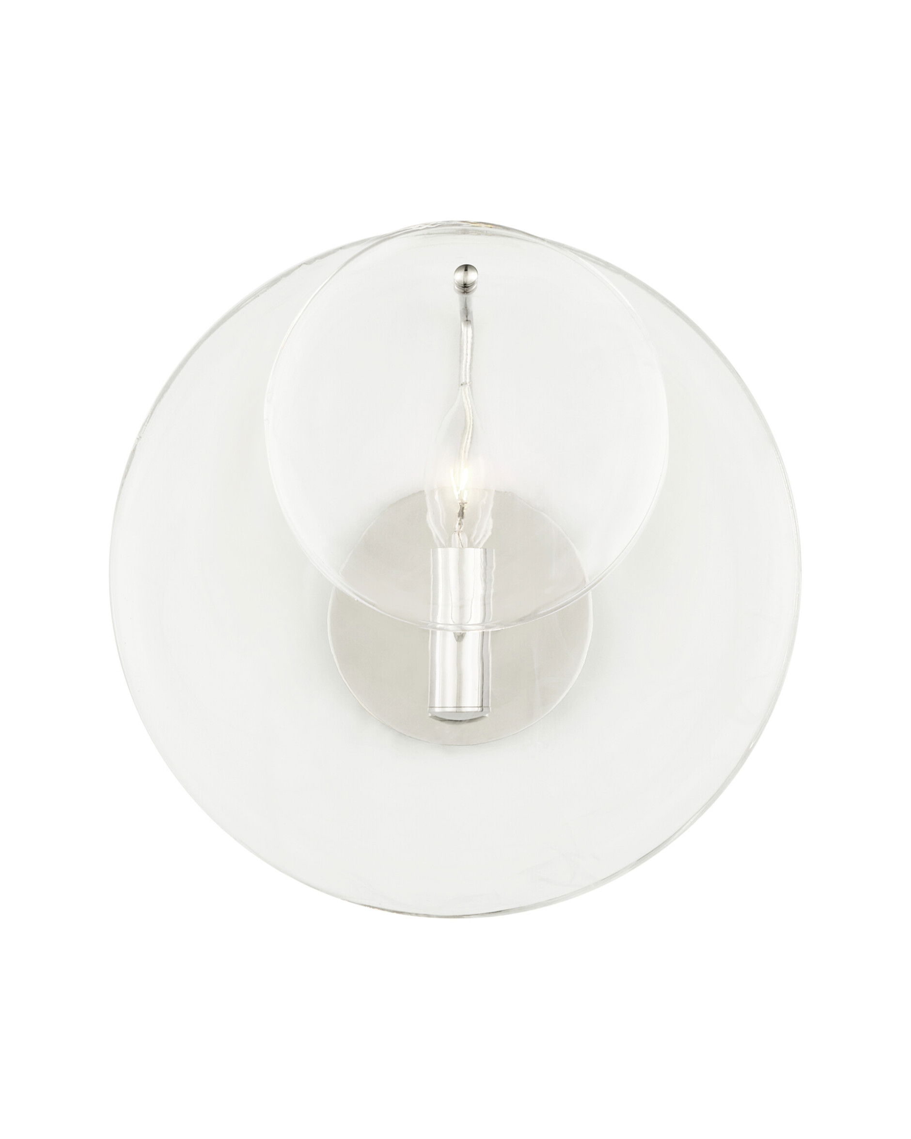 Loire vägglampa nickel/klarglas