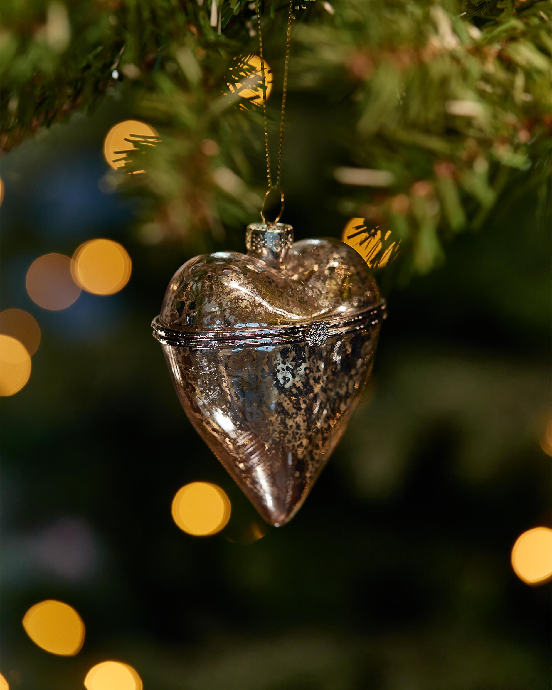 Harmony hjärta julgransdekoration silver