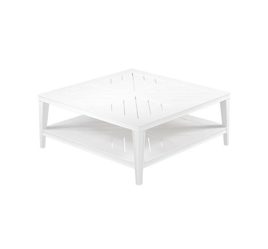 White - Bell Rive Coffee Table Black Square