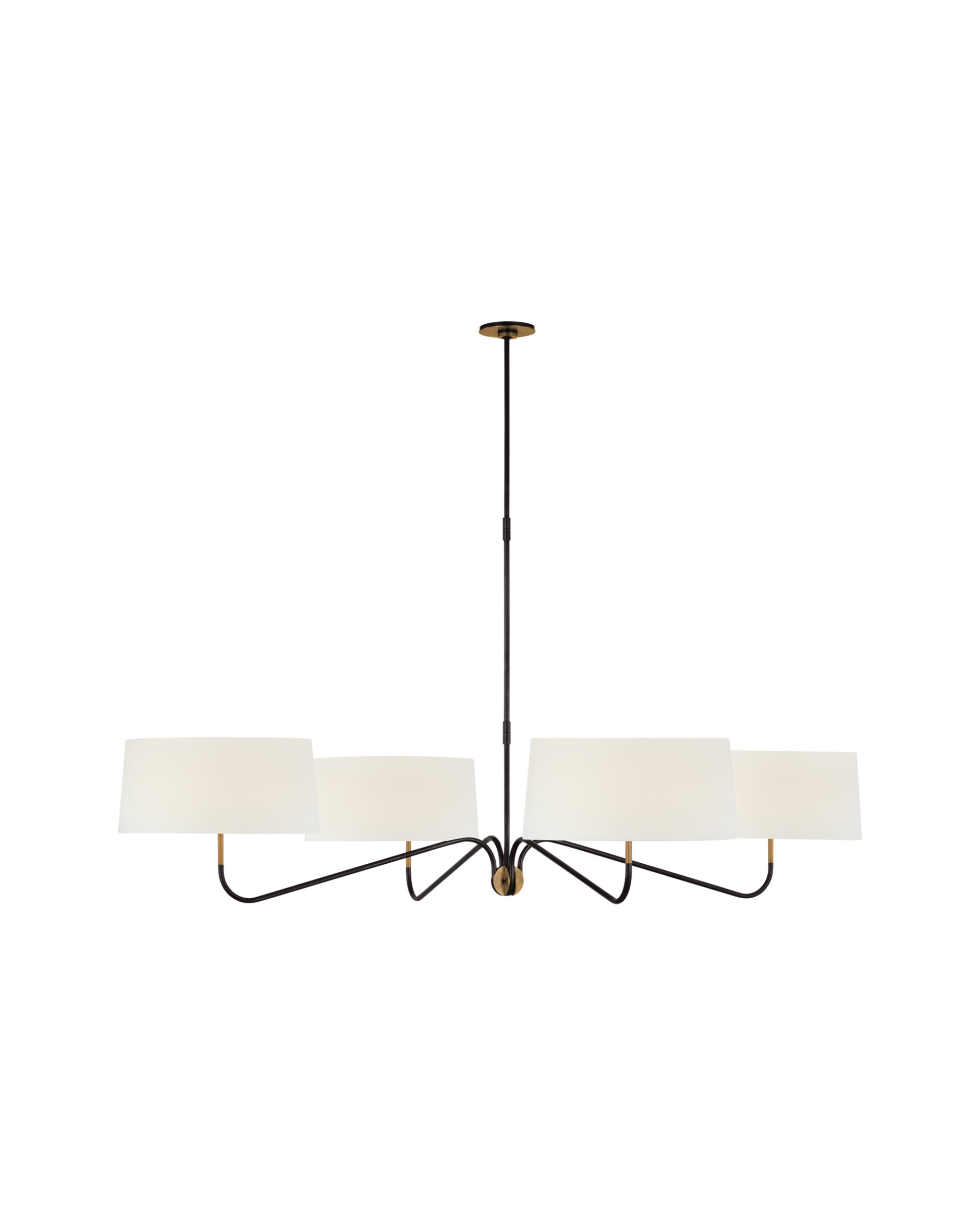 Canto Grande Four Arm Chandelier Bronze/Brasss