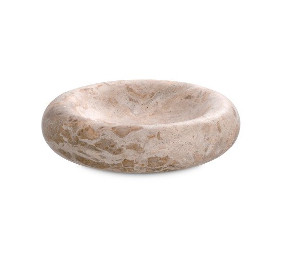 Brown marble - Lizz bowl white marble