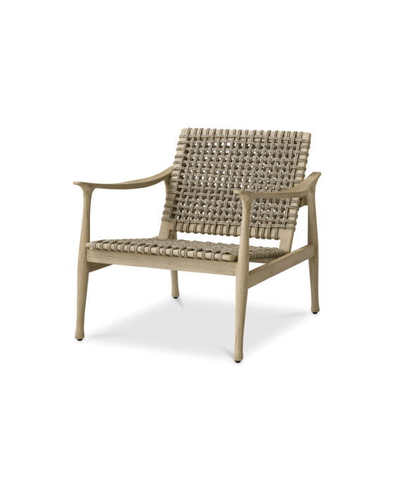 Manzo lænestol greige rope