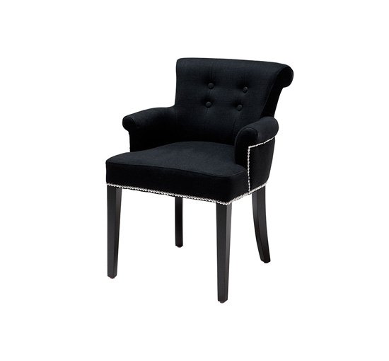 Black Cashmere - Key Largo Armchair Off-White Linen