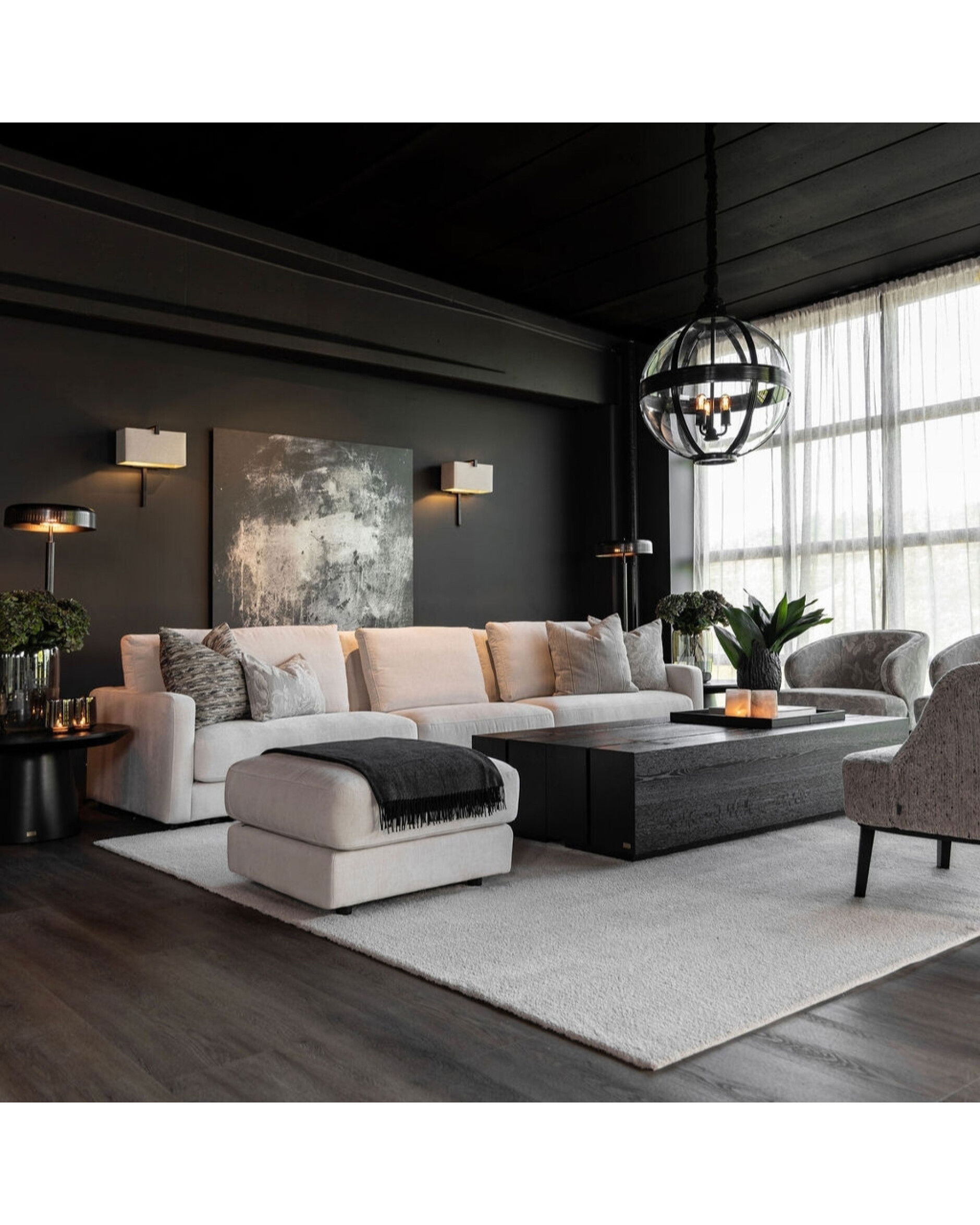 Serena stribet pudebetræk oyster