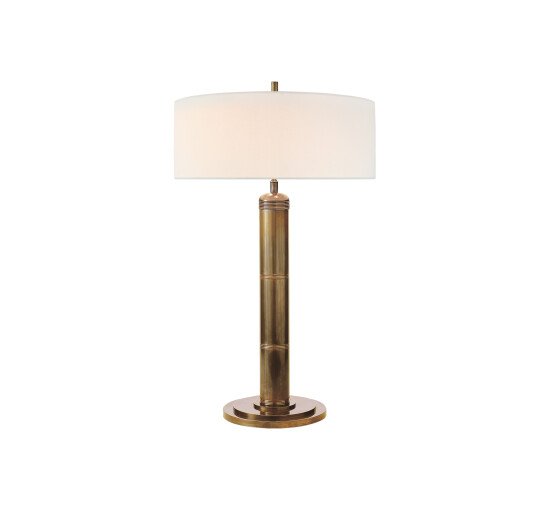 Antique Brass - Longacre Tall Table Lamp Polished Nickel