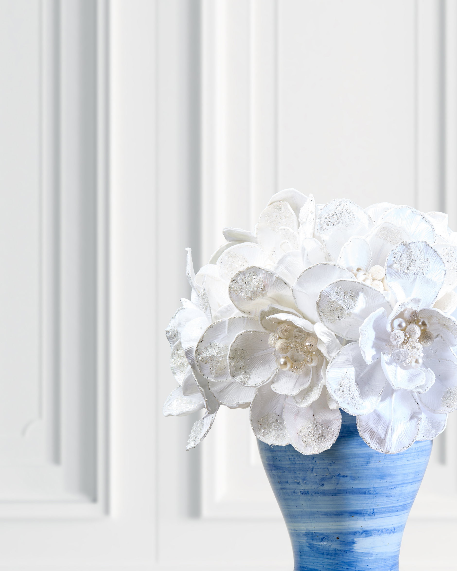 Magnolia Pearl dekorationskvist vit