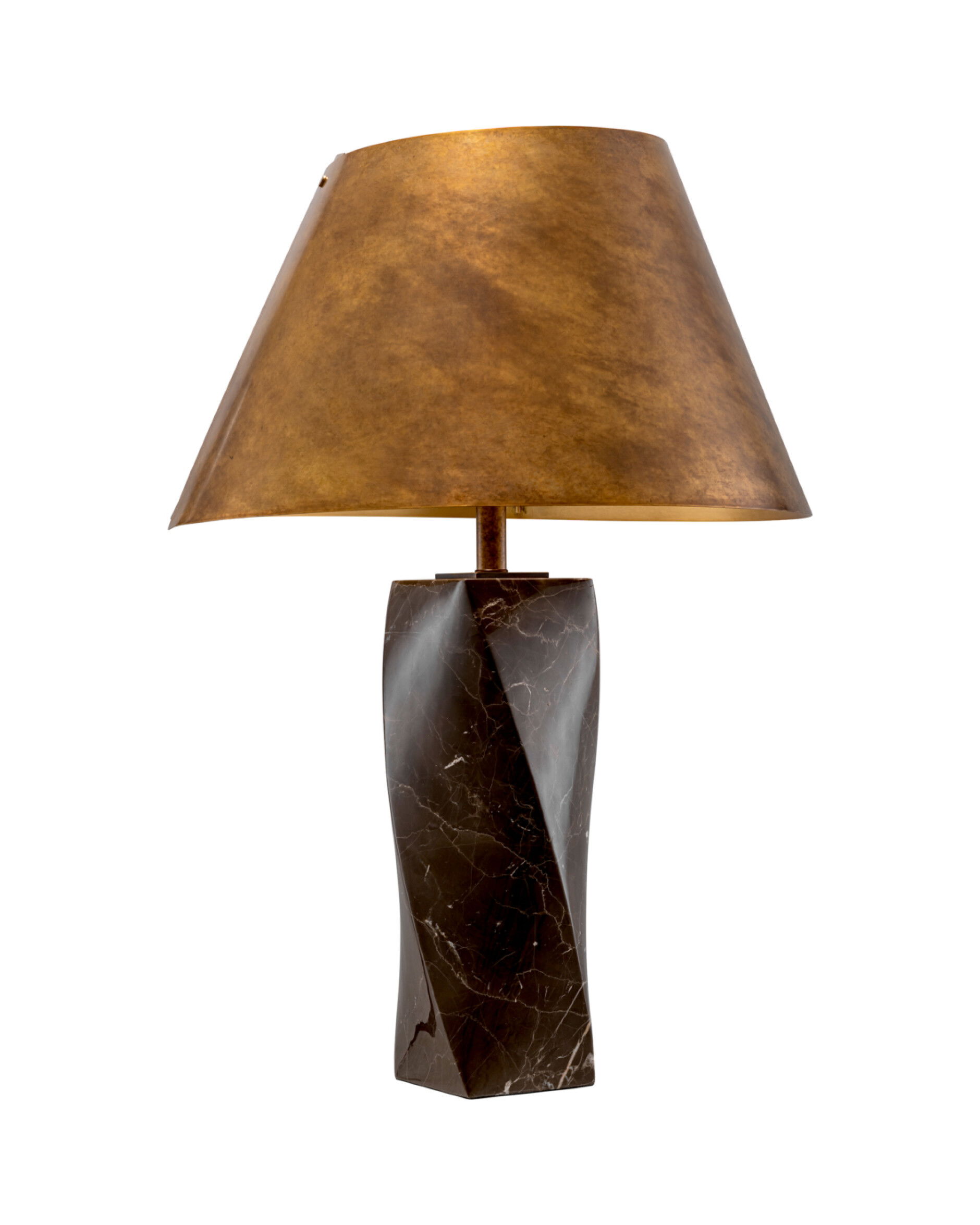 Camelia bordslampa antik mässing / svart