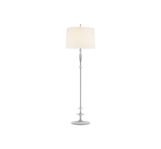 null - Lotus Floor Lamp White/Linen