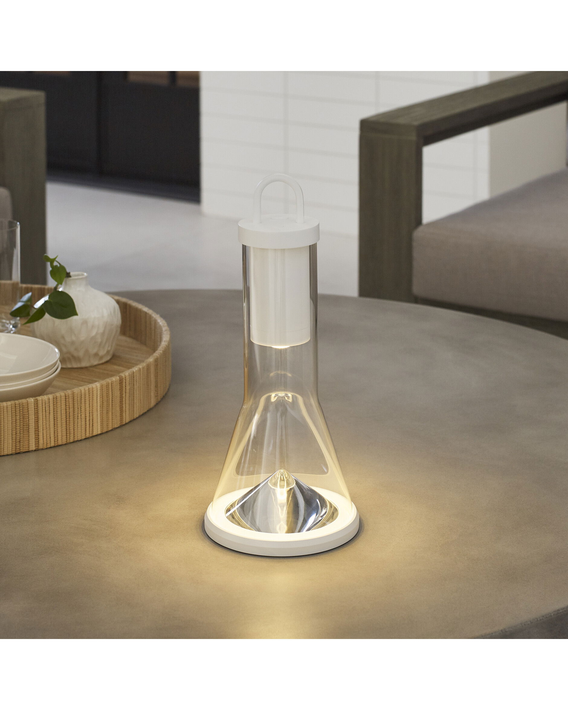 Kandella bordslampa uppladdningsbar vit