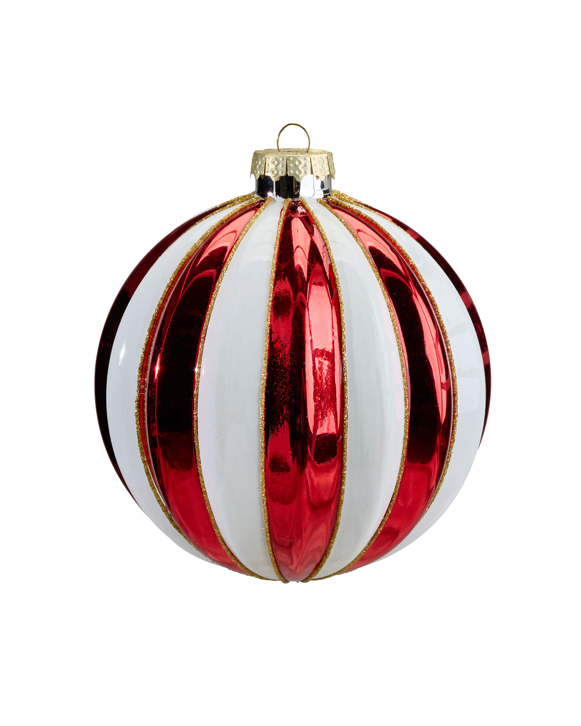 Delilah-joulupallo, punainen/valkoinen