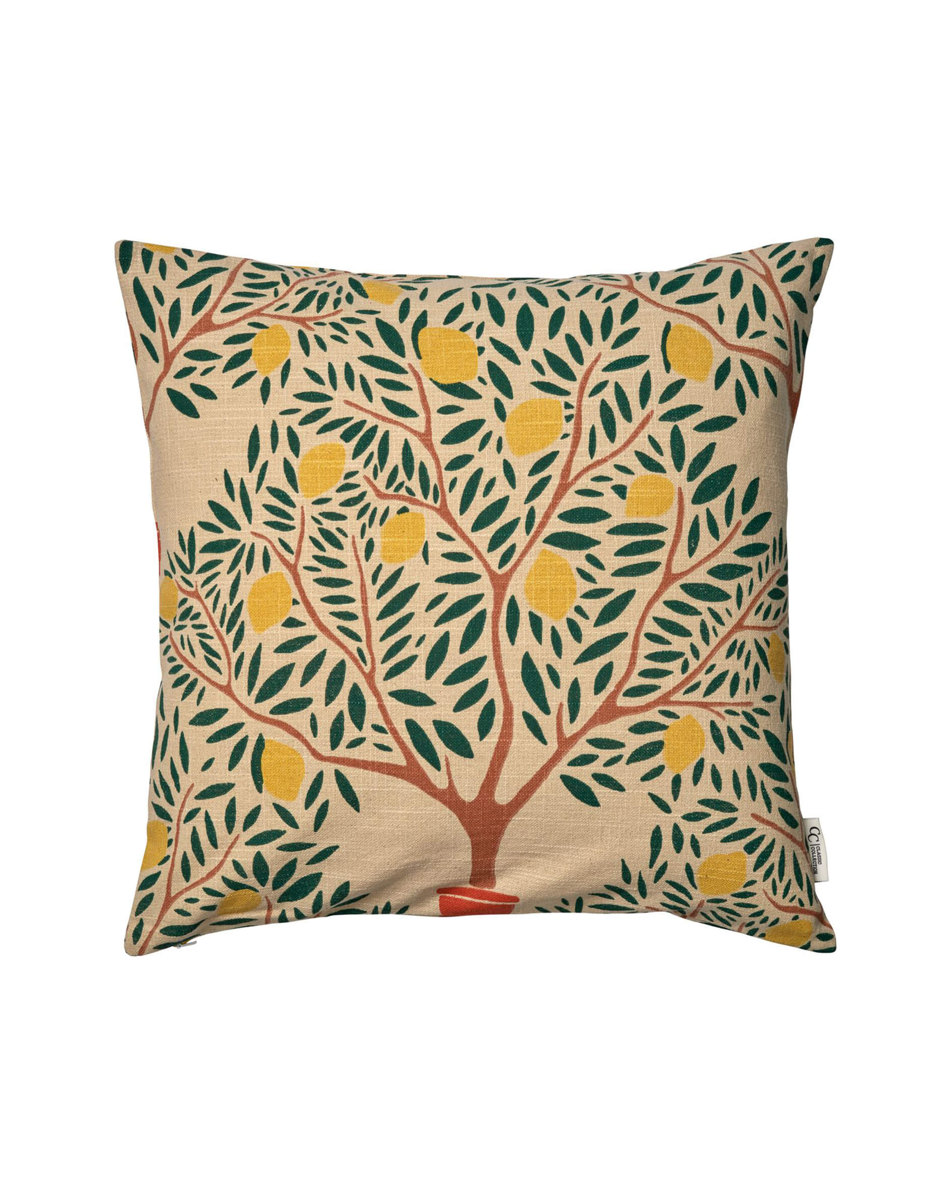 Lemon Garden kuddfodral mörkgrön