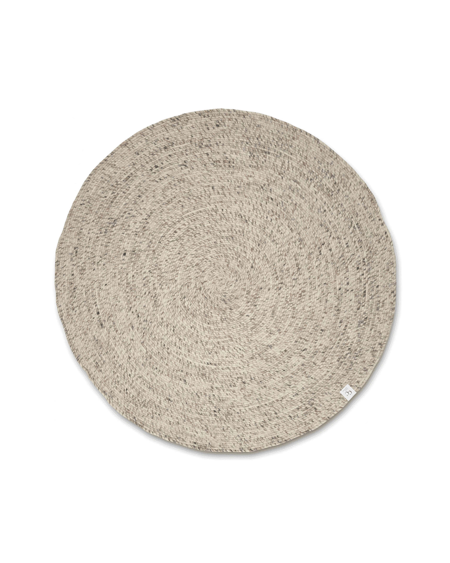 Merino matta rund natural beige