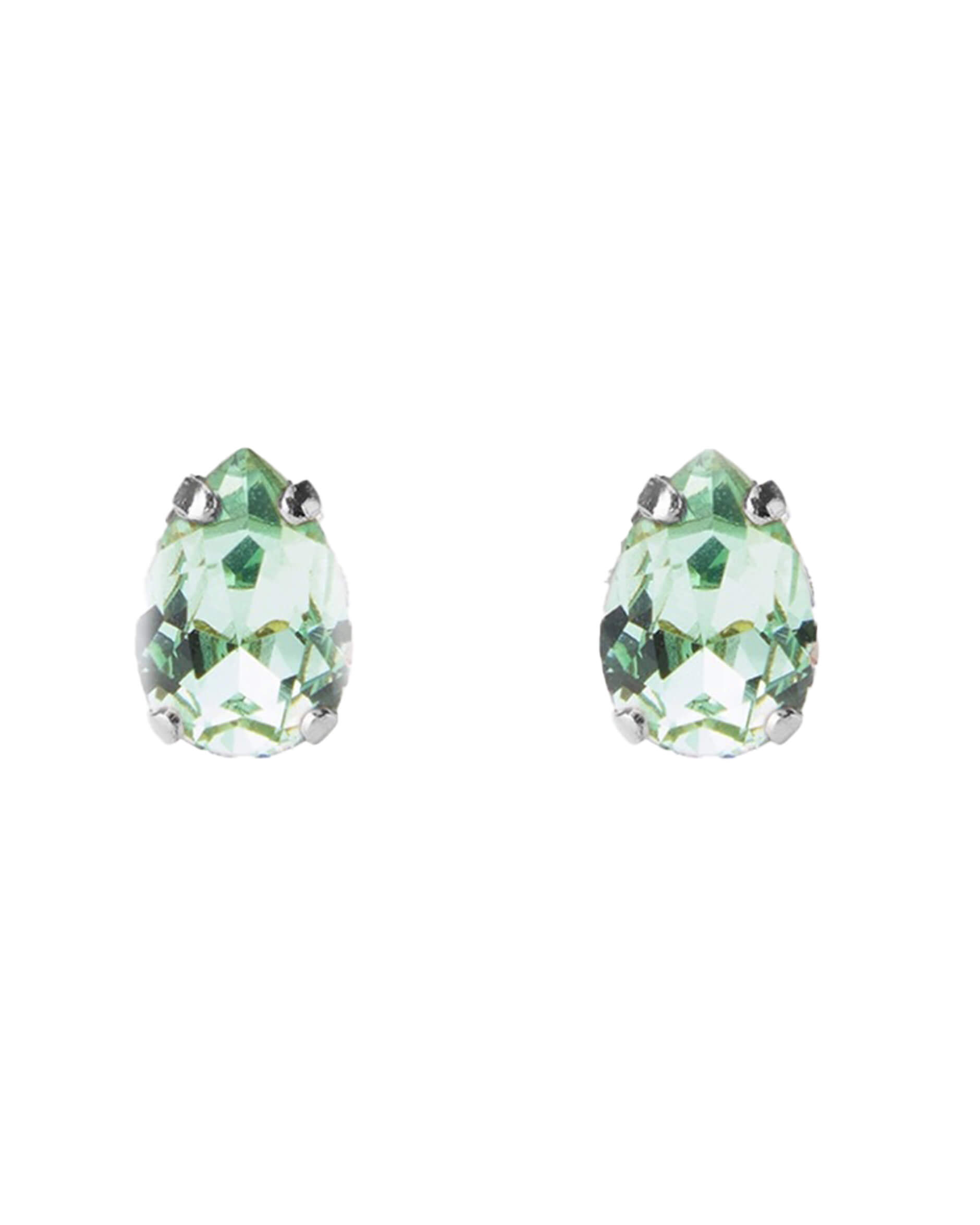 Petite Drop Stud örhängen chrysolite rhodium