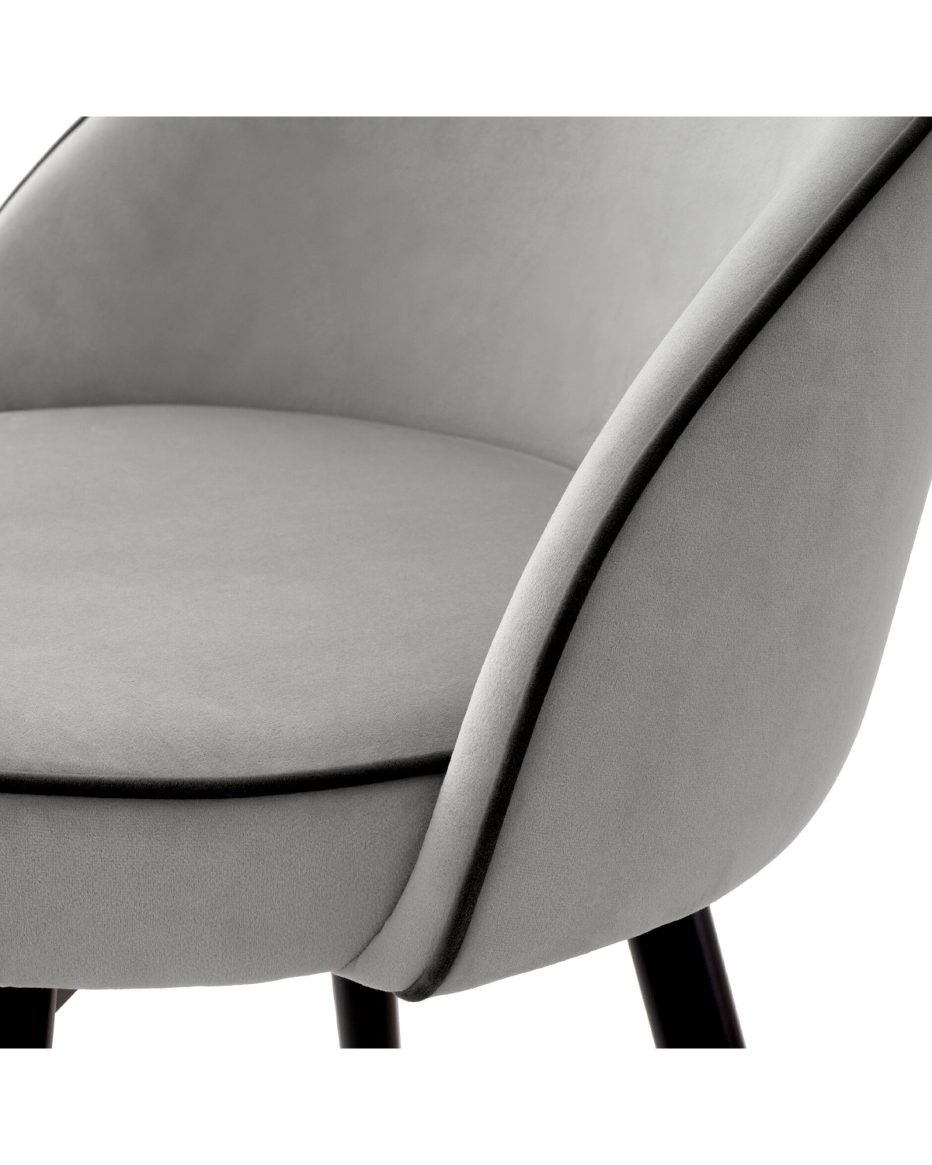 Cooper Counter Stool Roche Light Grey Velvet Set of 2