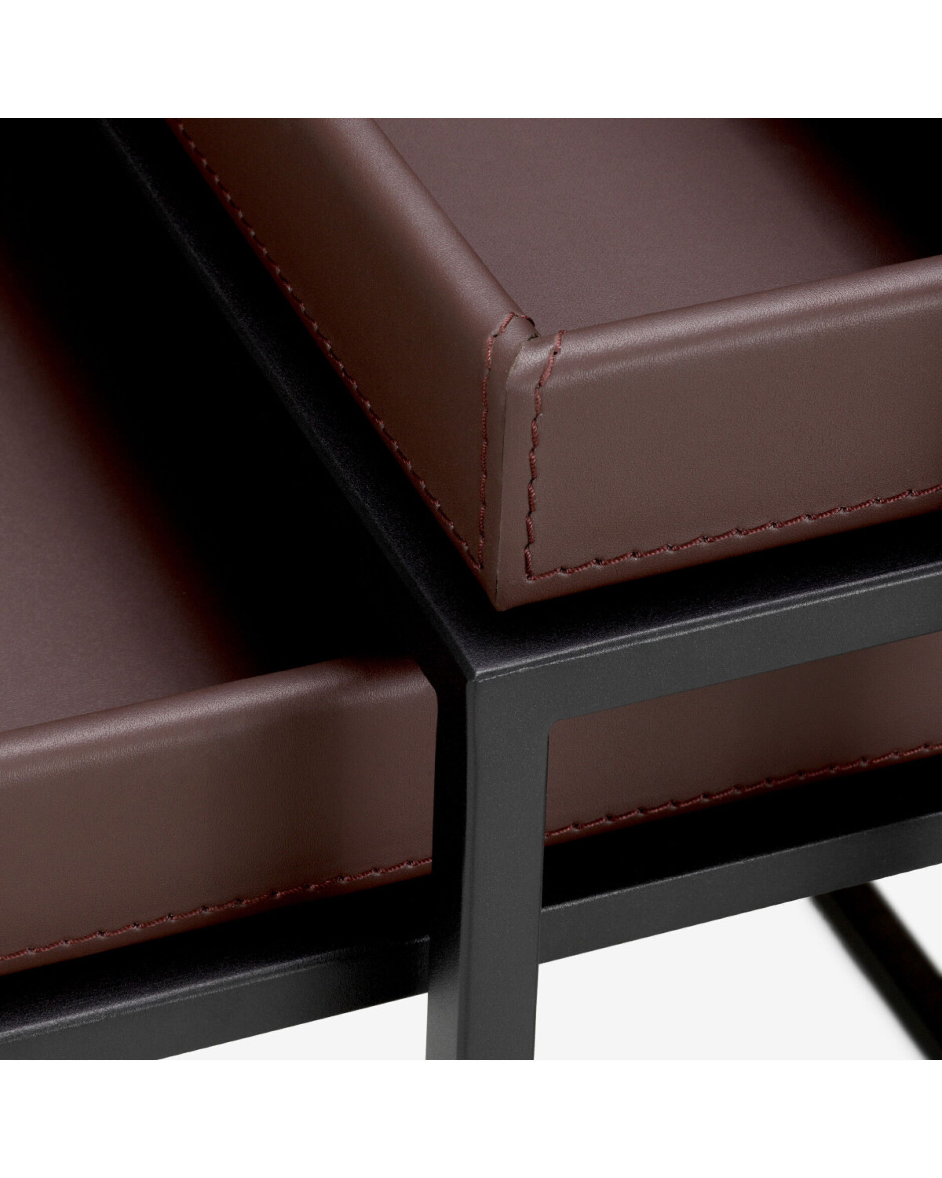 Léonard bijzettafel donkerbruin set van 3