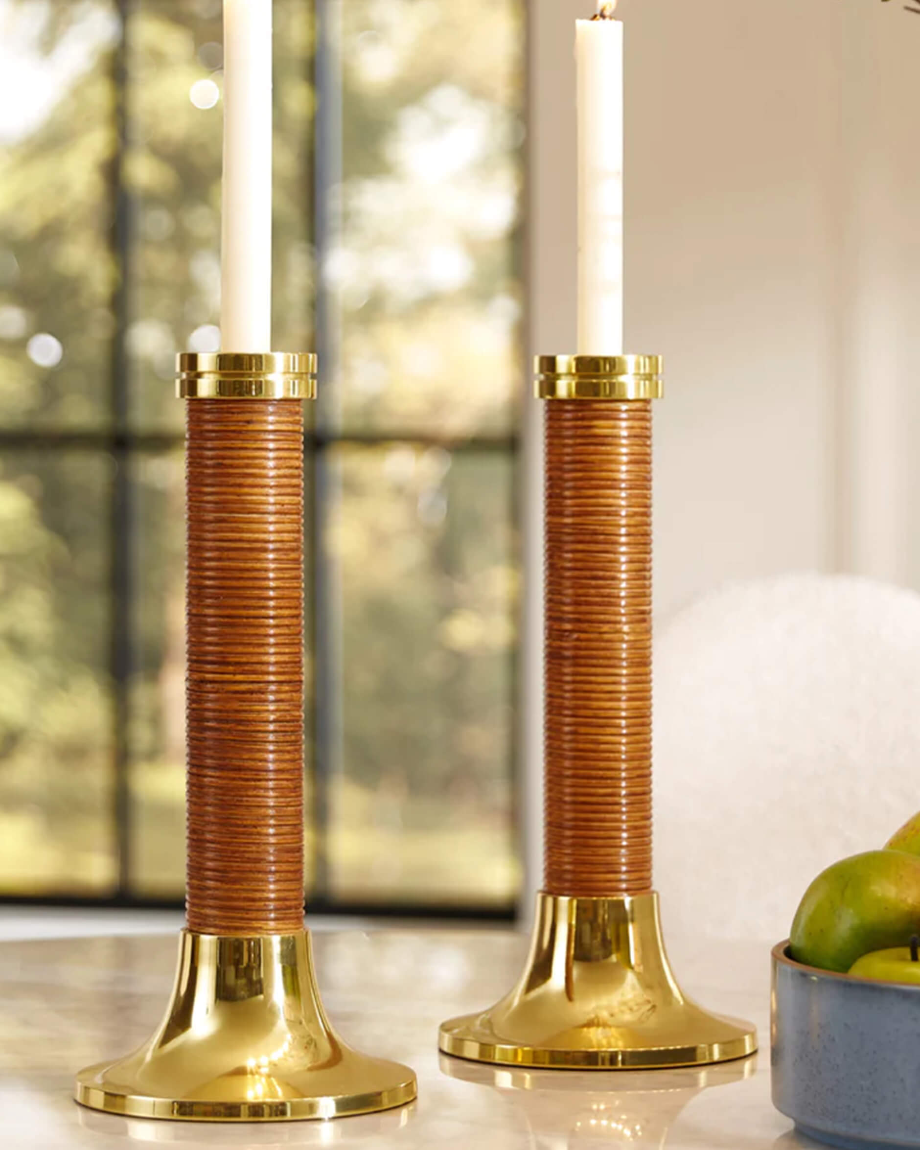 Riviera ljusstakar mässing 2-pack