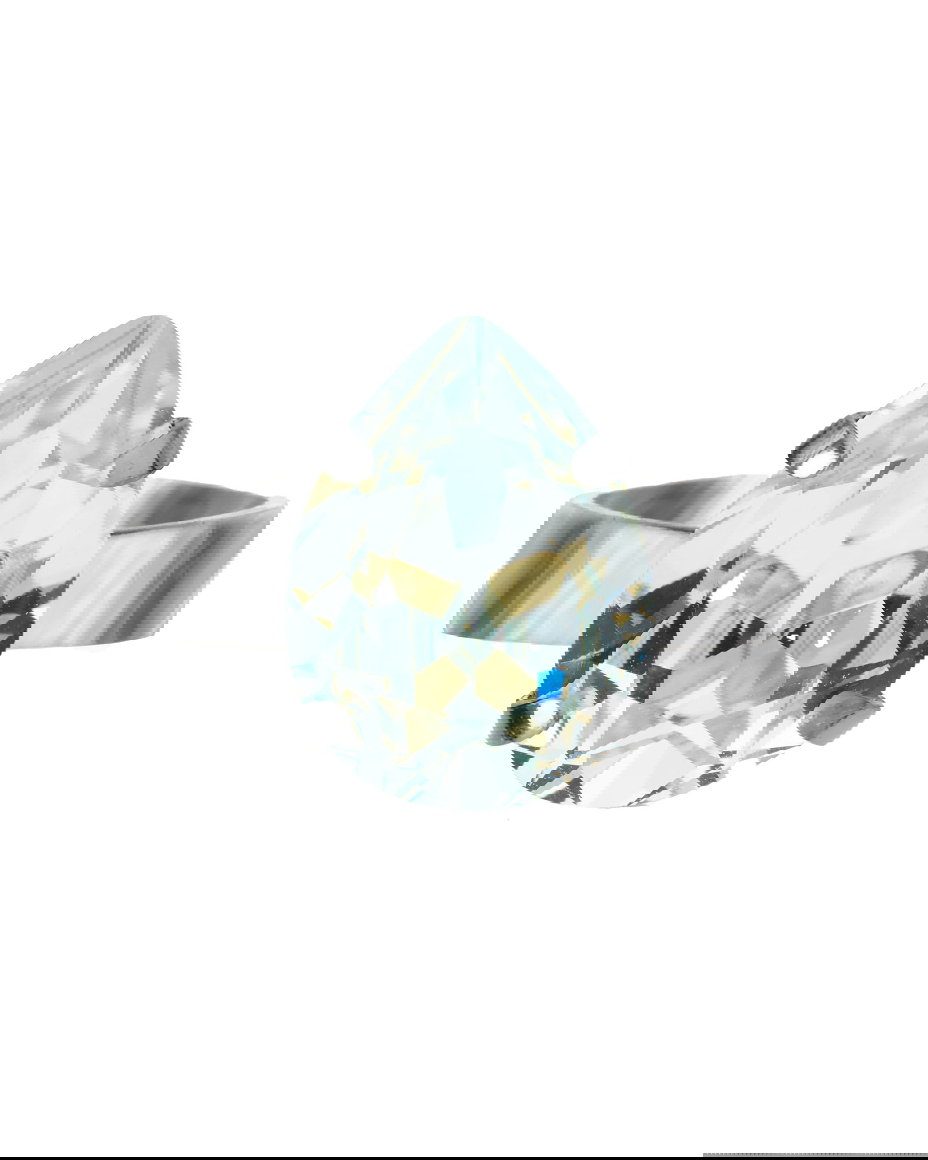 Mini Drop ring rhodium light azore