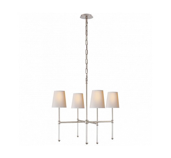 Polished Nickel - Camille Small Chandelier Bronze