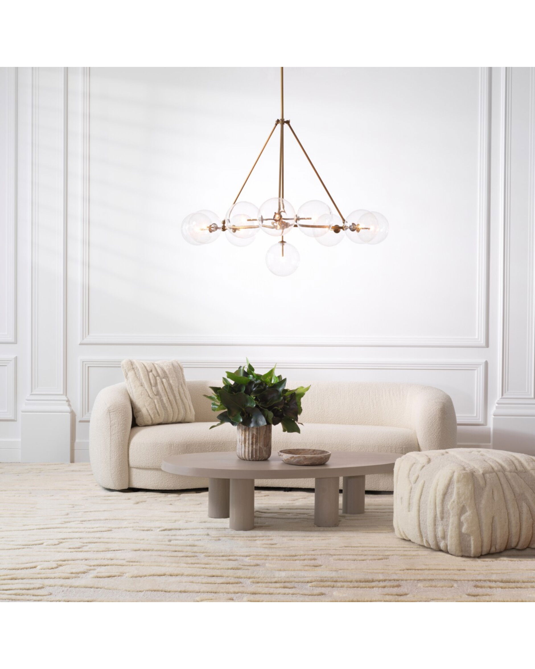 Bermude taklampa antik mässing